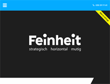 Tablet Screenshot of feinheit.ch